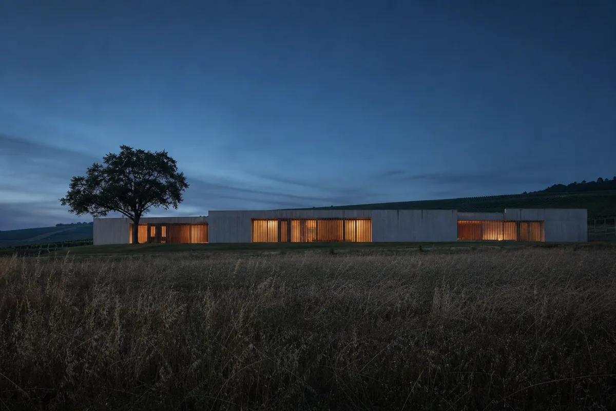 House at blue hour